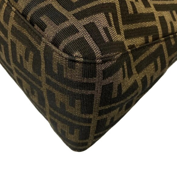 FENDI Mamma bucket / Zucchino pattern Brown Black Jacquard Leather - - Picture 7 of 16